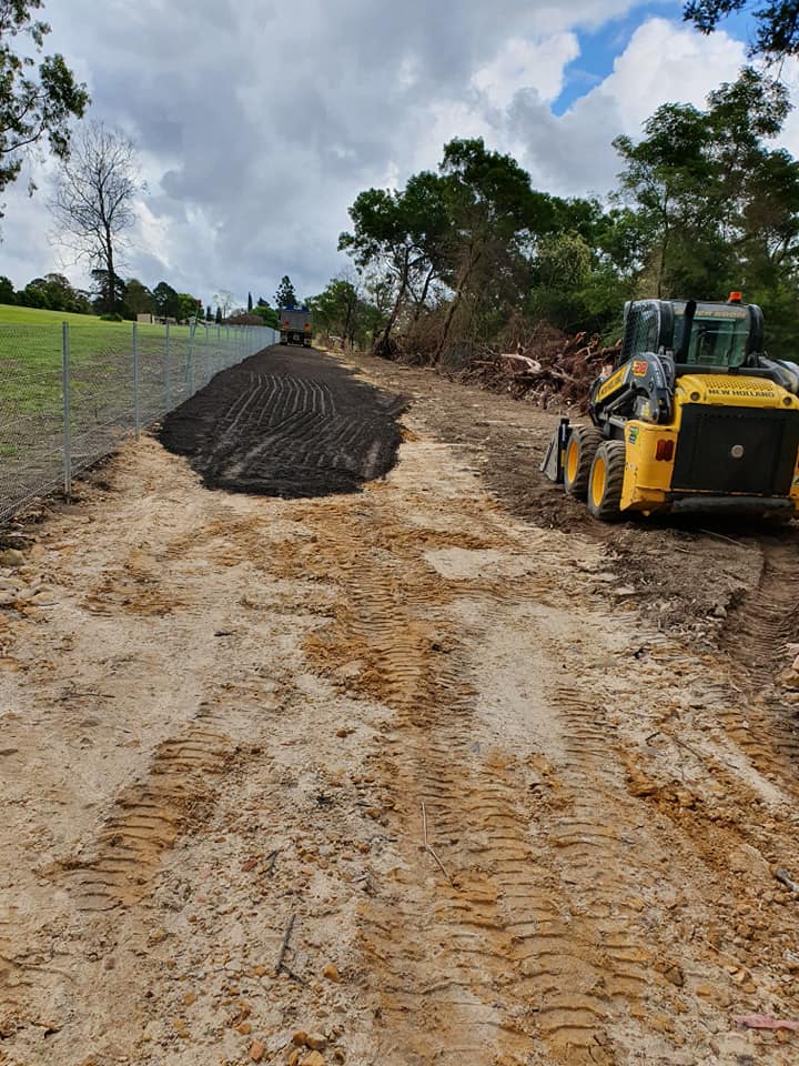 farm road preparation and construction with yanmar excavator