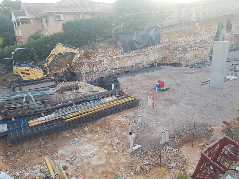 Residential Excavation foundation and pipe installation