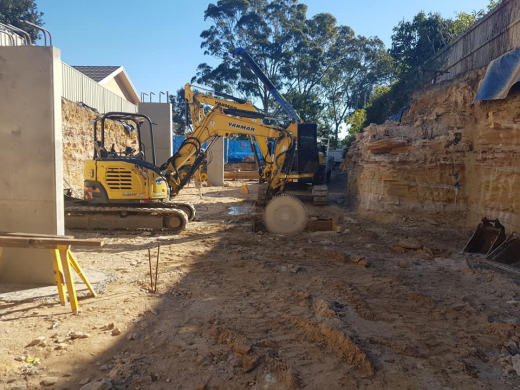Deep excavation onsite
